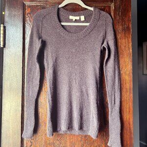 Inhabit 89% Cashmere/9% Polyamide | Scoop Neck | Dusty Eggplant | Parisian | S
